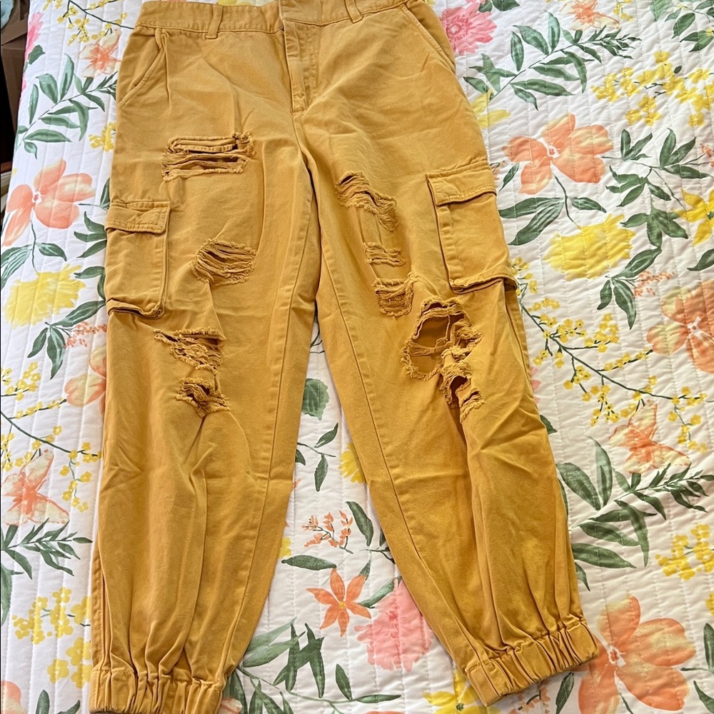 Distressed Cargo Pants